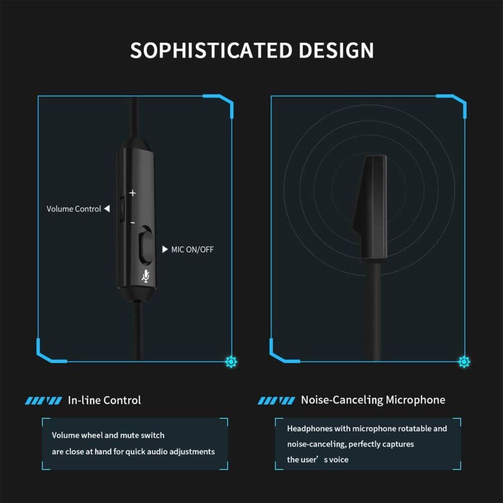 NUBWO N12 Gaming Headset for PC, PS3, Xbox with Microphone Volume Control - Picture 2 of 6